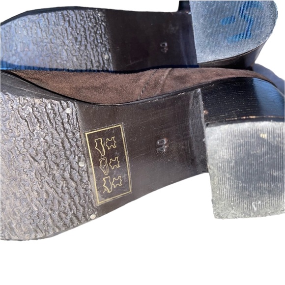 DAVID’S Block Heel Mid-calf Suede Boots - Picture 4 of 7